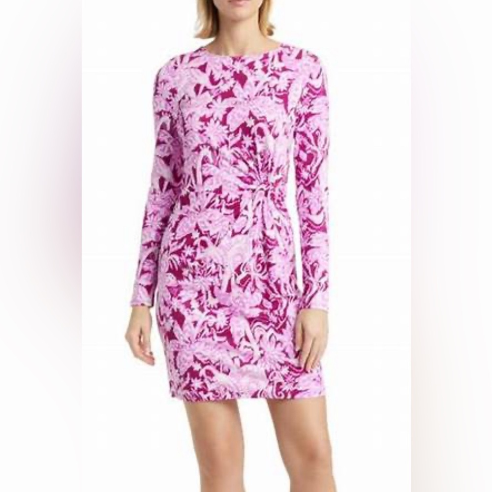 Lilly Pulitzer Lynn Mulberry and White Floral Dress